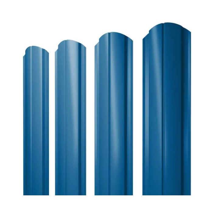 Штакетник Полукруглый Slim фигурный Grand Line 0,45 Полиэстер RAL 5005 Сигнальный Синий